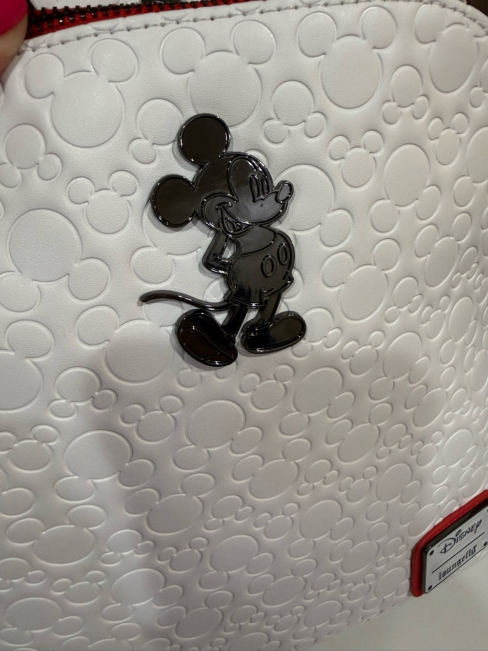Loungefly Disney Mickey Mouse Embossed with Figural Handle Mini Backpack 🆕🆕🆕 - Picture 8 of 13